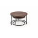 Coffee Table 2-set JAVA nut color / black