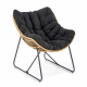 Fotel WHISPER czarny / naturalny