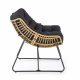 Fotel WHISPER czarny / naturalny