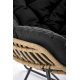 Armchair WHISPER black / natural