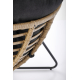 WHISPER Sessel schwarz / natur