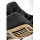 WHISPER Sessel schwarz / natur