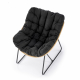 Fauteuil WHISPER noir / naturel