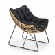 Fotel WHISPER czarny / naturalny