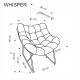 WHISPER Sessel schwarz / natur