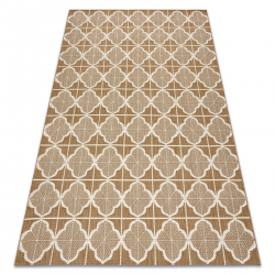 Tapete sisal FLAT 48900001 Treliças marroquinas fio bege natural