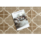Tapis sisal FLAT 48900001 Treillis marocain ficelle beige naturel