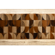 Běhoun ROYAL H387 GEOMETRICKÁ hnědá / hořčicová 100cm