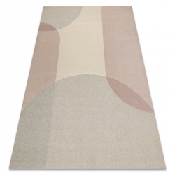 FLUX 461.7.AE200 ullmatta OSTA - Geometrisk, strukturell, loft beige / rosa