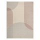 FLUX 461.7.AE200 wool carpet OSTA - Geometric, structural, loft beige / pink