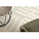 Vlněný koberec FLUX 461.95.AE110 OSTA - Geometrický, strukturální, loft krémová / béžový