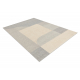 FLUX 461.12.AE120 Wollteppich OSTA - Geometrisch, Strukturell, Loft creme / grau