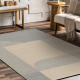 FLUX 461.12.AE120 Wollteppich OSTA - Geometrisch, Strukturell, Loft creme / grau