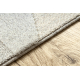 FLUX 461.12.AE120 Wollteppich OSTA - Geometrisch, Strukturell, Loft creme / grau