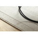 FLUX 461.12.AE120 wool carpet OSTA - Geometric, structural, loft cream / grey