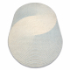 FLUX ovale 461.67.AE502 tappeto in lana OSTA - Geometrico, strutturale, loft blu / crema