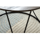 FLUX ovale 461.67.AE502 tappeto in lana OSTA - Geometrico, strutturale, loft blu / crema
