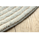 FLUX ovale 461.67.AE502 tappeto in lana OSTA - Geometrico, strutturale, loft blu / crema