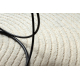 Moquette en laine FLUX ovale 461.67.AE502 OSTA - Géométrique, structurelle, loft bleu / crème