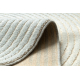 FLUX ovale 461.67.AE502 tappeto in lana OSTA - Geometrico, strutturale, loft blu / crema