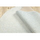 FLUX ovale 461.67.AE502 tappeto in lana OSTA - Geometrico, strutturale, loft blu / crema