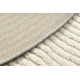 FLUX ovale 461.67.AE502 tappeto in lana OSTA - Geometrico, strutturale, loft blu / crema