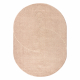 FLUX ovalt 461.67.AE200 ullteppe OSTA - Geometrisk, strukturell, loft rosa / beige