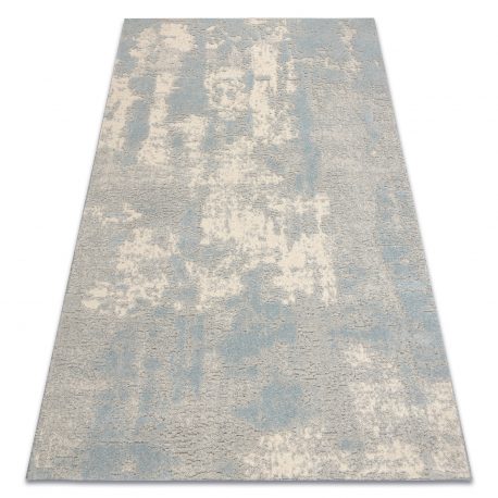 FLUX 461.2.AE500 Wollteppich OSTA - Abstraktion, Strukturell, Loft creme / blau