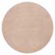 Moquette en laine FLUX cercle 461.68.AE200 OSTA - Géométrique, structurelle, loft rose / beige