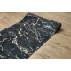 Runner anti-slip LOTUS GALACTIC 9523 Marble black / gold WASHABLE 80cm