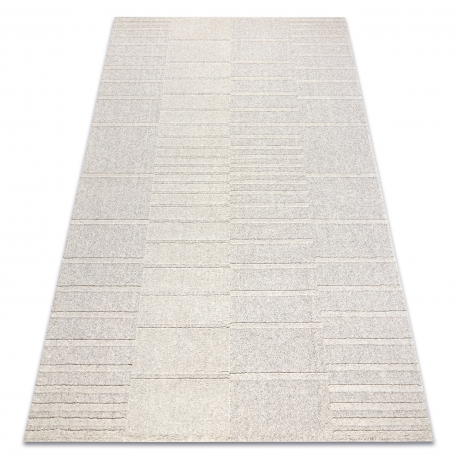 FLUX 461.3.AE121 Wollteppich OSTA - Geometrisch, Strukturell, Loft beige / grau