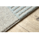 FLUX 461.14.AE120 Wollteppich OSTA - Geometrisch, Strukturell, Loft grau / blau