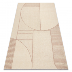 FLUX 461.14.AE200 villamatto OSTA - Geometrinen loft beige / vaaleanpunainen
