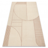 Dywan FLUX 461.14.AE200 wełniany OSTA - Geometryczny, strukturalny, loftowy beż / różowy