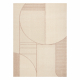FLUX 461.14.AE200 ullteppe OSTA - Geometrisk, strukturell, loft beige / rosa