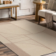 FLUX 461.14.AE200 ullteppe OSTA - Geometrisk, strukturell, loft beige / rosa