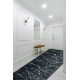 Alfombra de pasillo con refuerzo de goma LOTUS GALACTIC 9523 Mármol negro / oro lavable 120cm