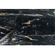 Alfombra de pasillo con refuerzo de goma LOTUS GALACTIC 9523 Mármol negro / oro lavable 120cm