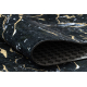 Alfombra de pasillo con refuerzo de goma LOTUS GALACTIC 9523 Mármol negro / oro lavable 120cm