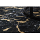 Alfombra de pasillo con refuerzo de goma LOTUS GALACTIC 9523 Mármol negro / oro lavable 120cm