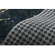 Alfombra de pasillo con refuerzo de goma LOTUS GALACTIC 9523 Mármol negro / oro lavable 120cm