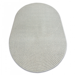 FLUX ovaal 461.67.AE503 wollen tapijt OSTA - Geometrisch, structureel, loft blauw / grijs