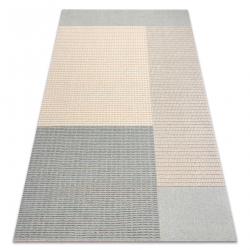 Moquette en laine FLUX 461.9.AE500 OSTA - Géométrique, structurelle, loft bleu / crème
