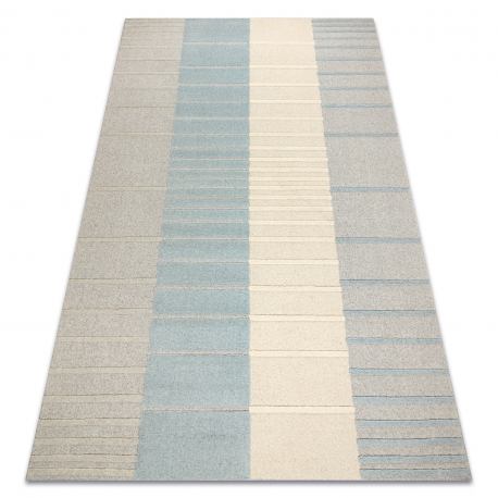 FLUX 461.3.AE120 Wollteppich OSTA - Linien, Strukturell, Loft grau / blau
