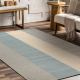 FLUX 461.3.AE120 Wollteppich OSTA - Linien, Strukturell, Loft grau / blau