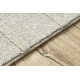 FLUX 461.3.AE120 Wollteppich OSTA - Linien, Strukturell, Loft grau / blau