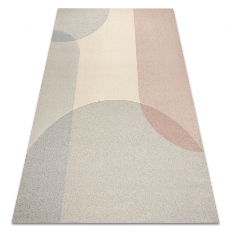 FLUX 461.7.AE990 Wollteppich OSTA - Geometrisch, Strukturell, Loft beige / grau