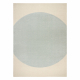 FLUX 461.10.AE500 Wollteppich OSTA - Geometrisch, Strukturell, Loft blau / creme