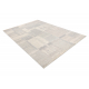 FLUX 461.43.AE110 Wollteppich OSTA - Geometrisch, Strukturell, Loft creme / grau