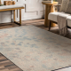 FLUX 461.60.AE990 wool carpet OSTA - Abstraction, structural, loft cream / blue